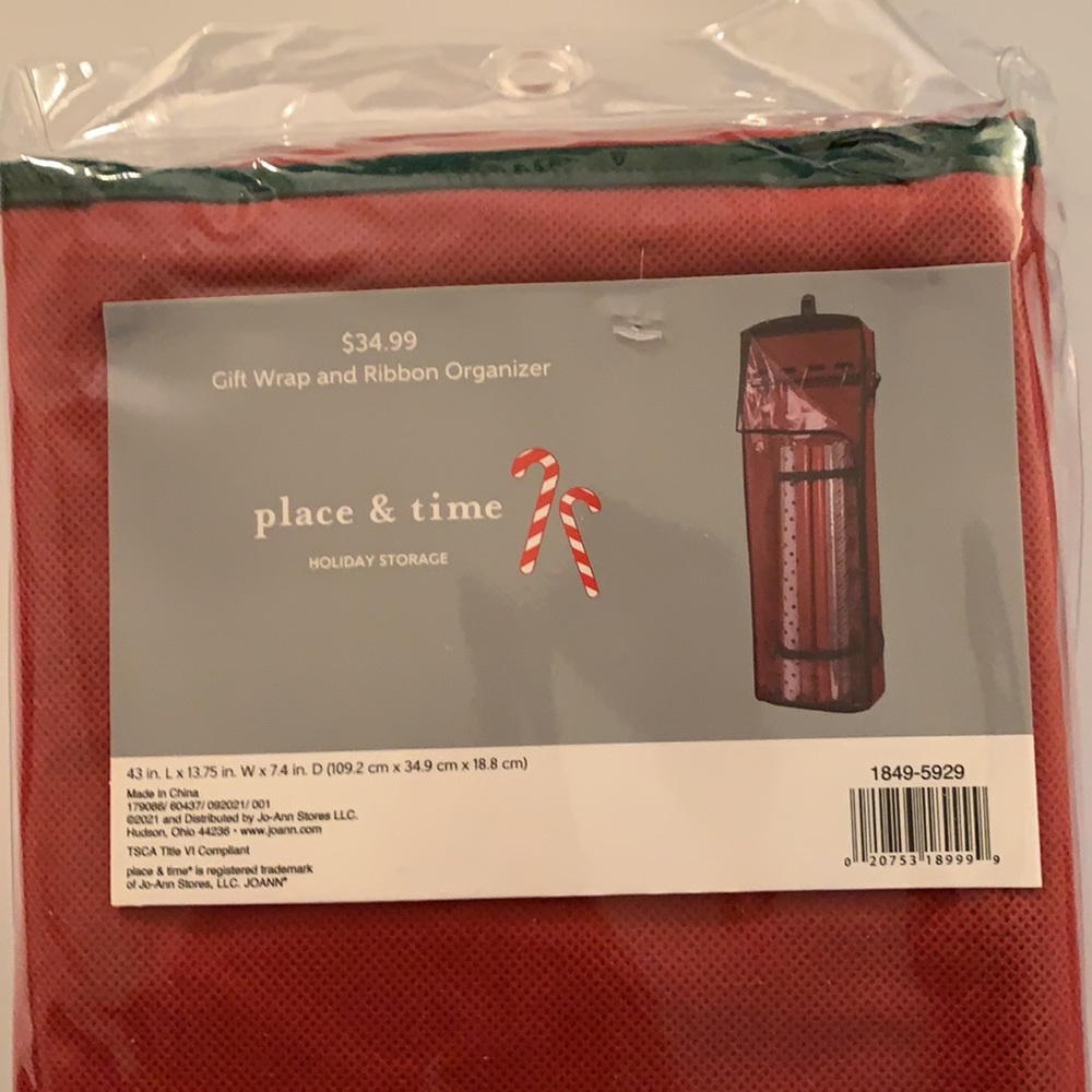 NWT Gift Wrap & Ribbon Organizer-43”L x 13.75” from JoAnn’s-new in package